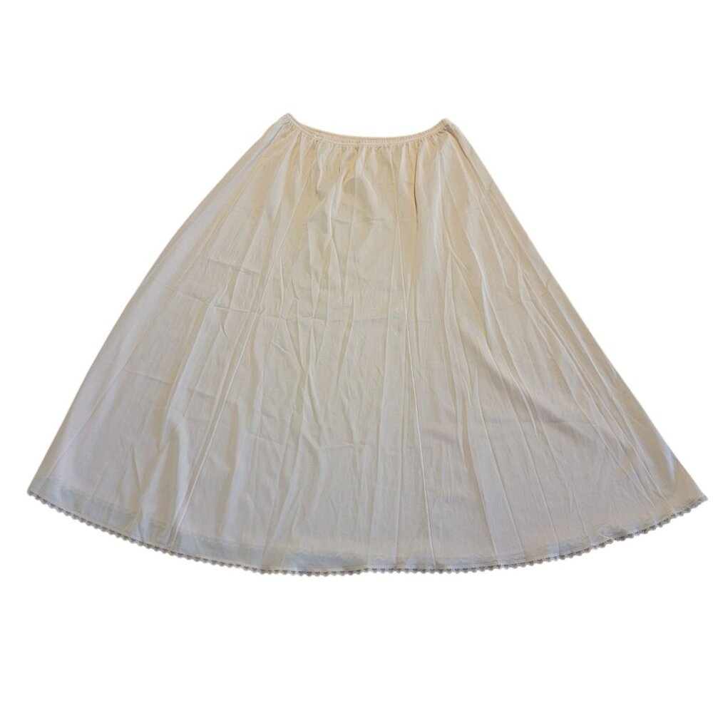 Vintage Vanity‎ Fair Half Slip 100% Nylon Underskirt Cream Color M USA